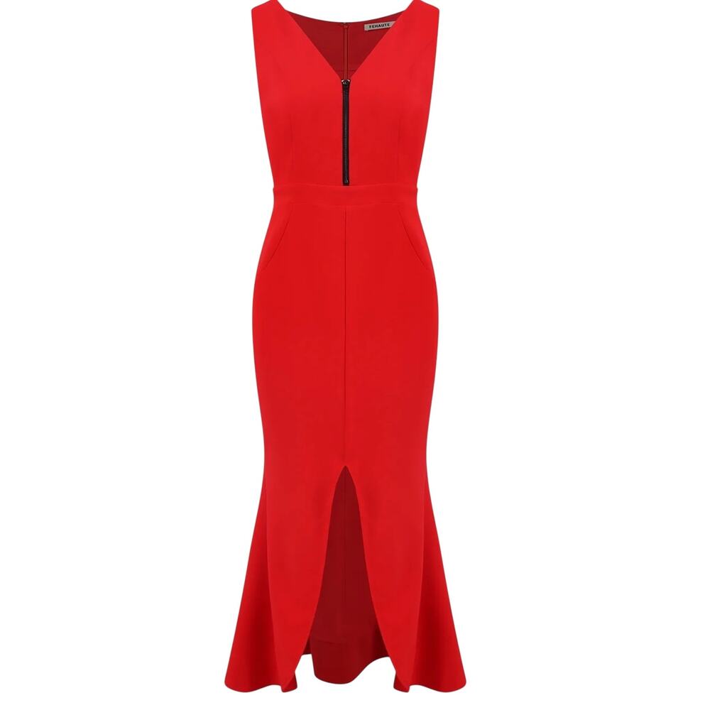 Red Zipper Dress
